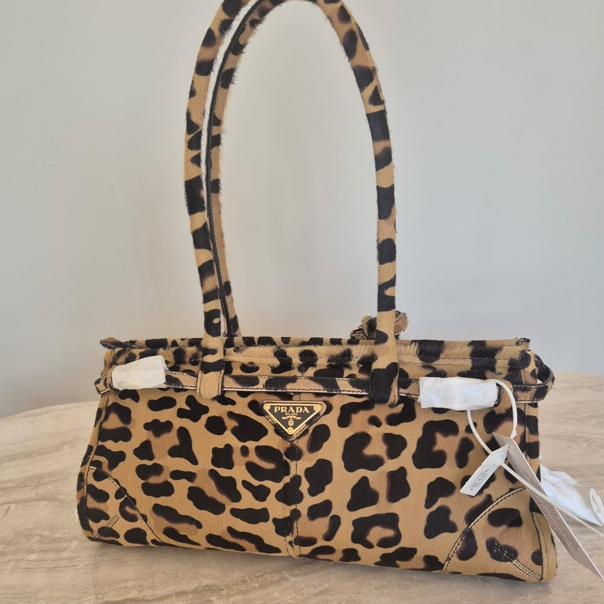 Prada Bonnie media in pelle stampata
