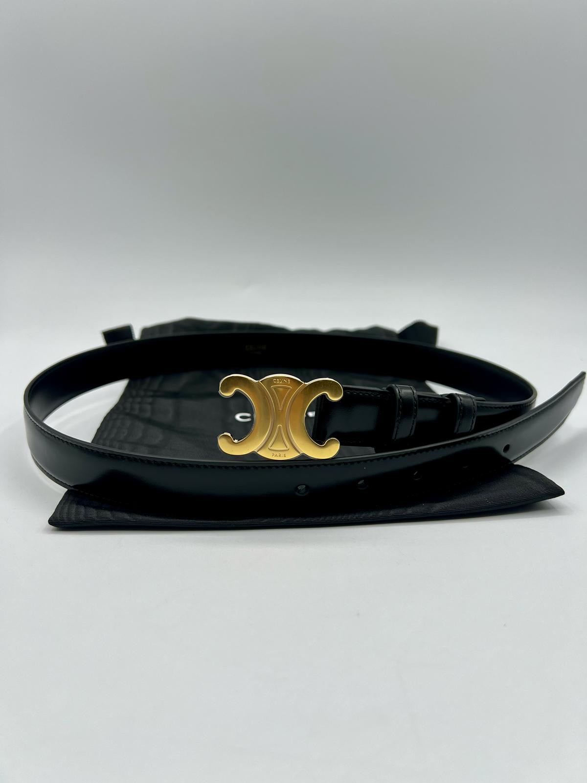 Cintura Triomphe media Celine in pelle Taurillon