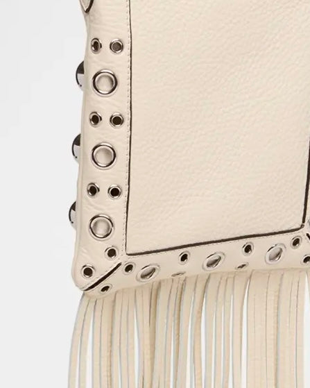 Valentino borsa avorio con frange