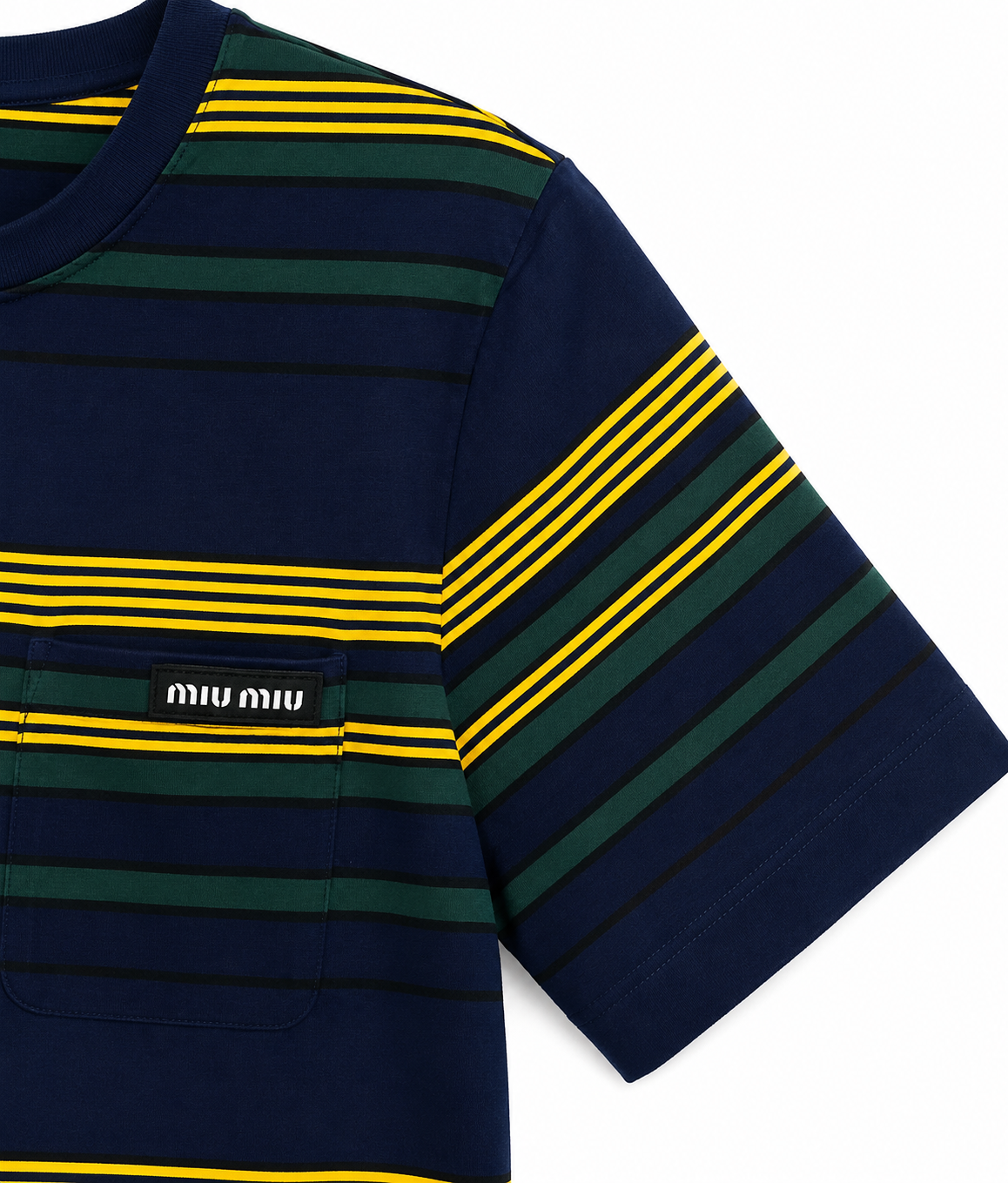 Miu Miu T-shirt blu navy a righe