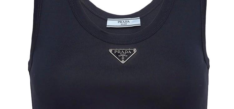 Prada Canotta Nera in Cotone -PREORDER