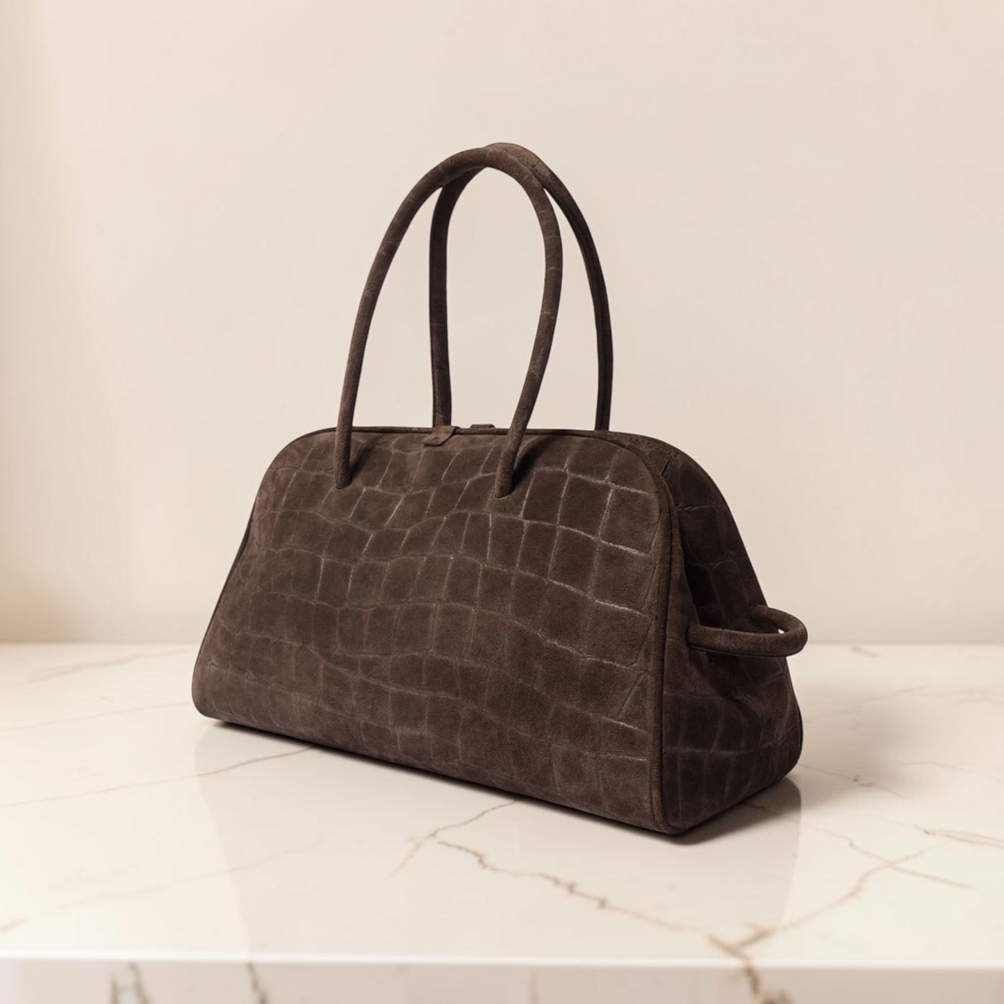 Jacquemus le Turismo in pelle scamosciata marrone