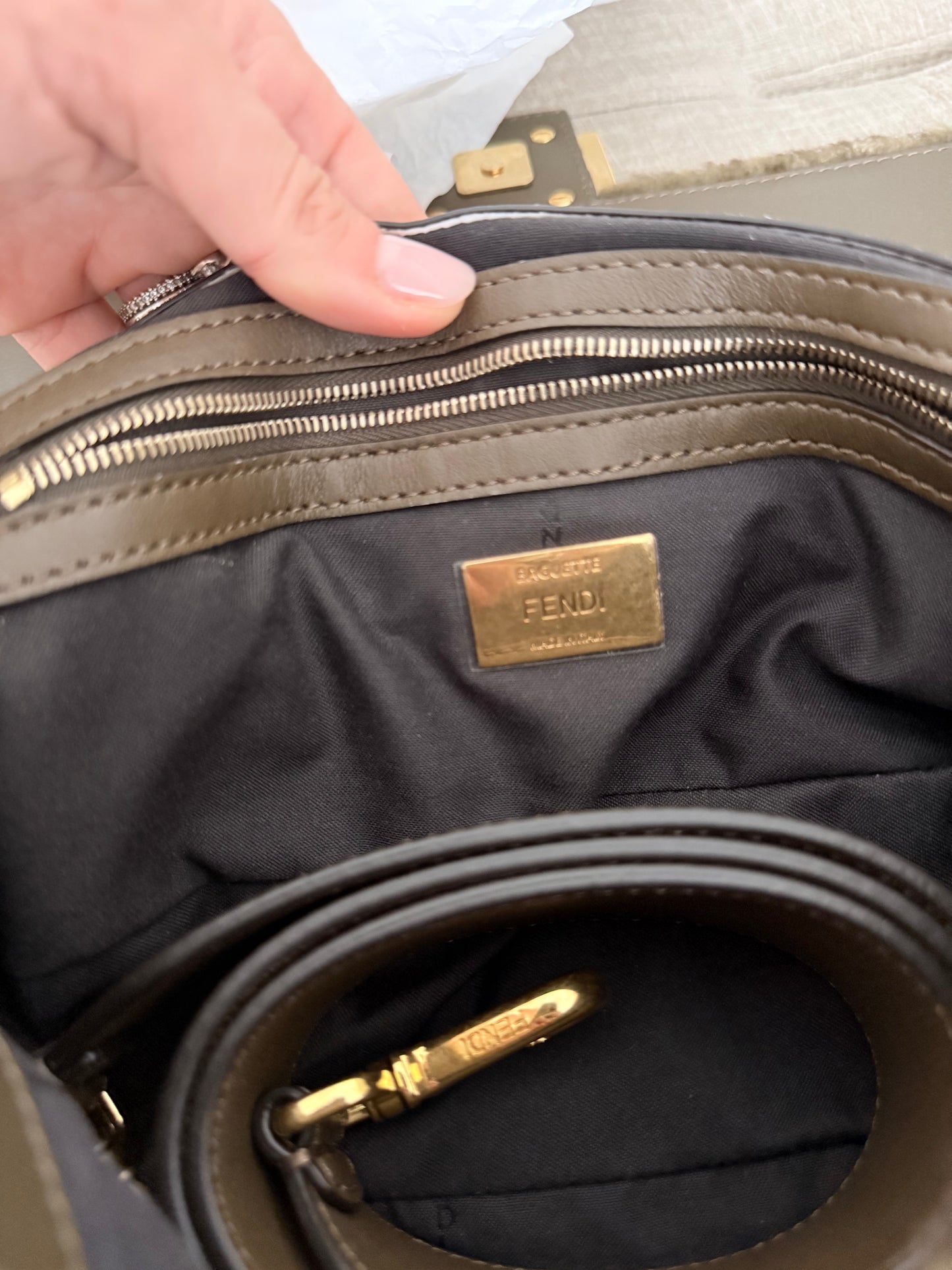Fendi baguette in montone