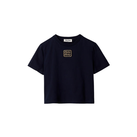 Miu Miu T-shirt with embroidered logo
