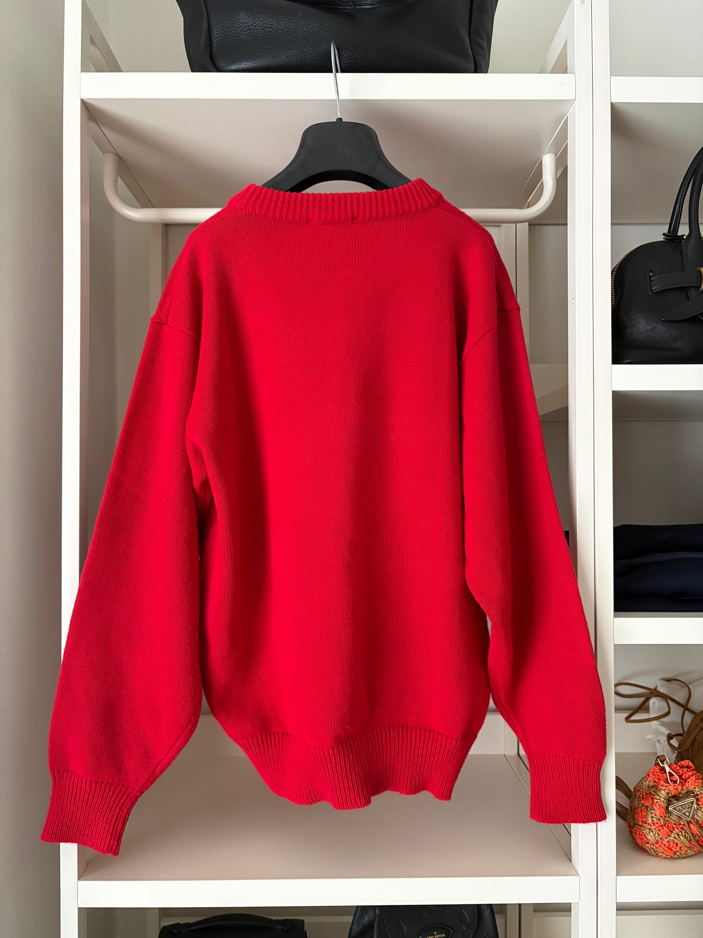 YVES SAINT LAURENT MAGLIONE ROSSO LOGO MULTICOLOR
