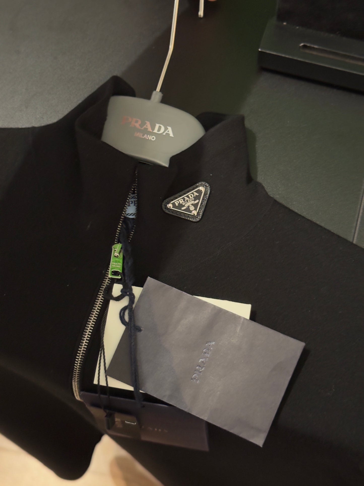 Prada Black Dress with Front Zip