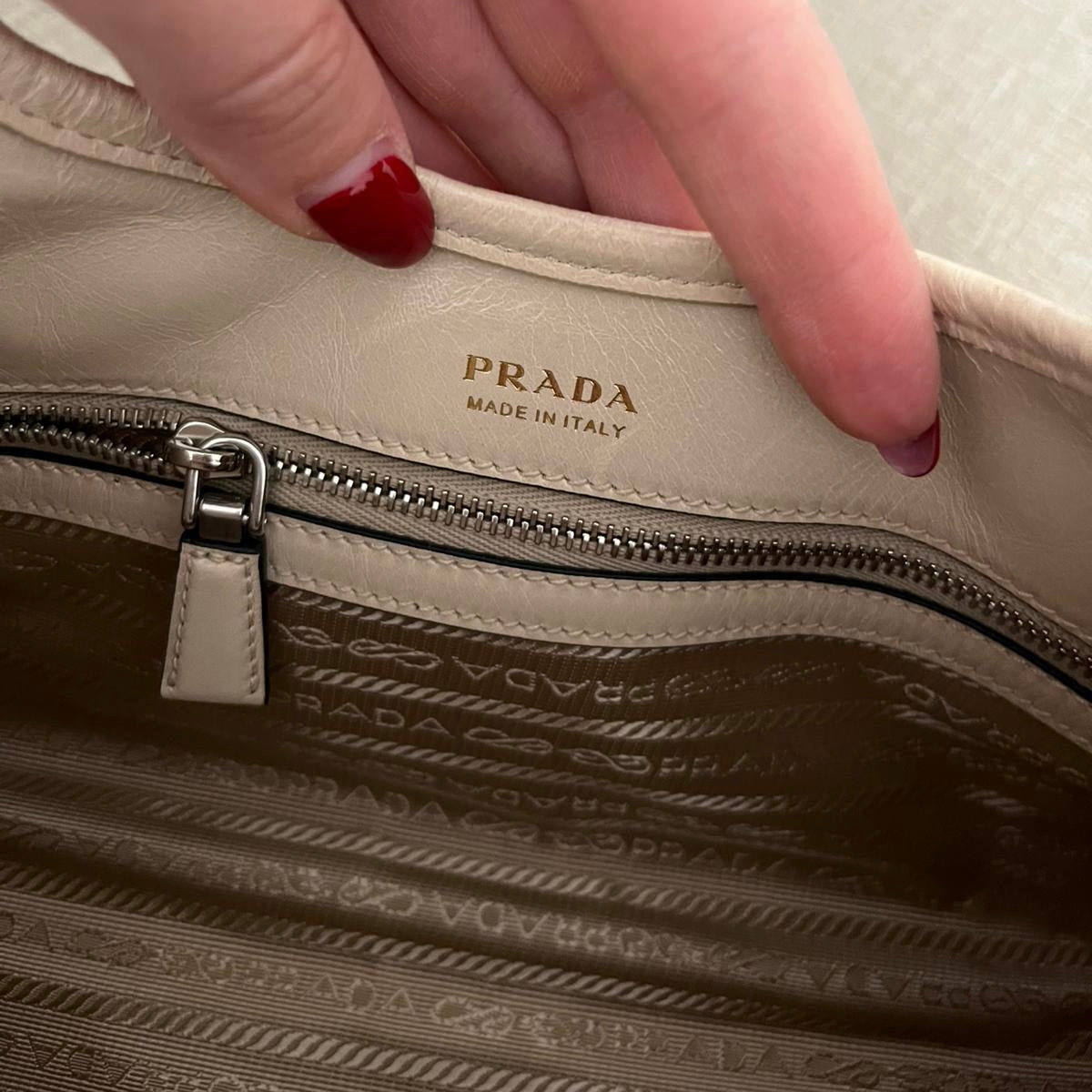 Prada Small Leather Tote Bag