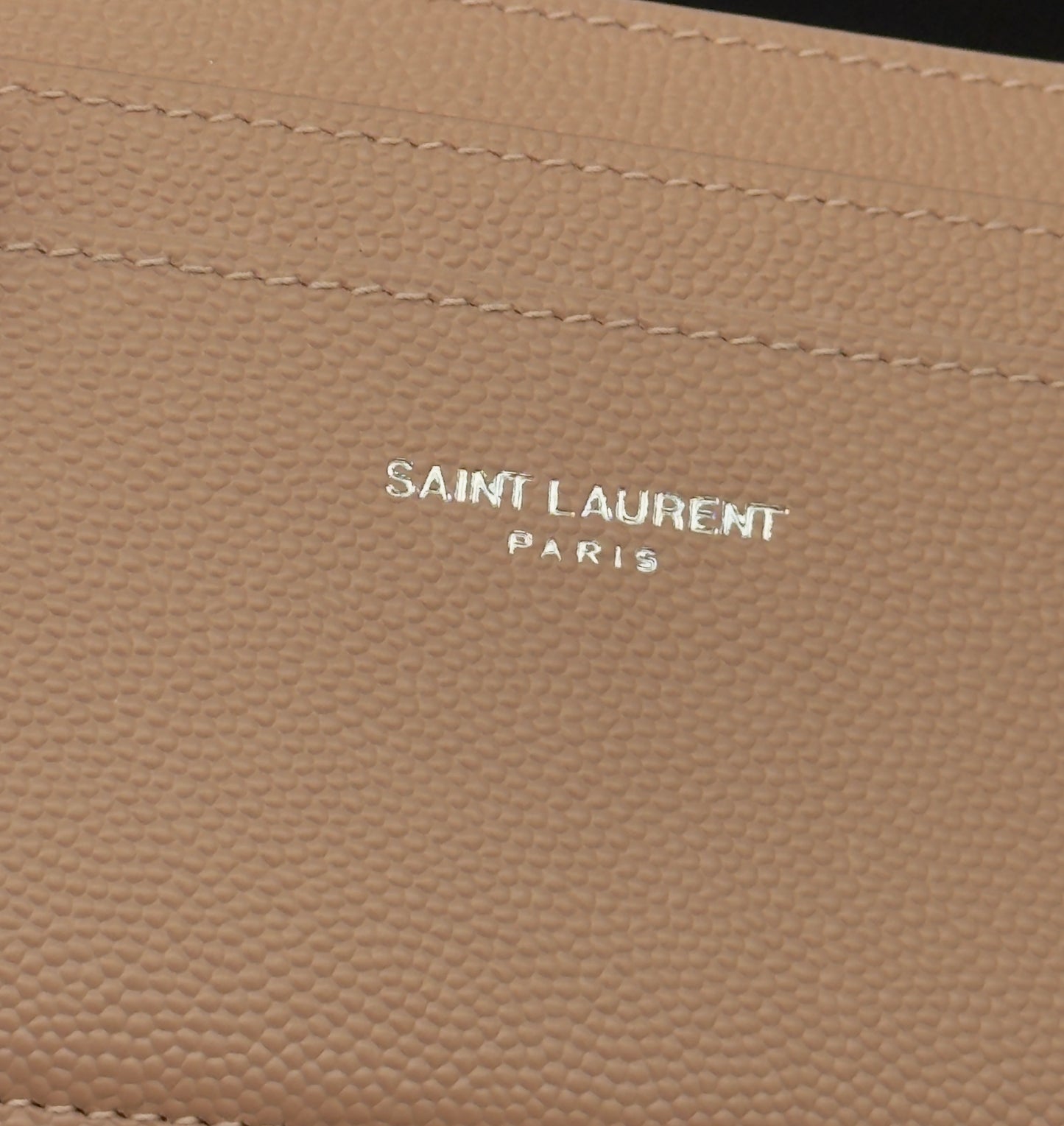 Saint Laurent Portacarte con logo argentato