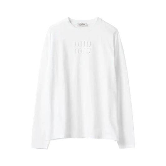 Miu Miu Long-sleeved T Shirt White