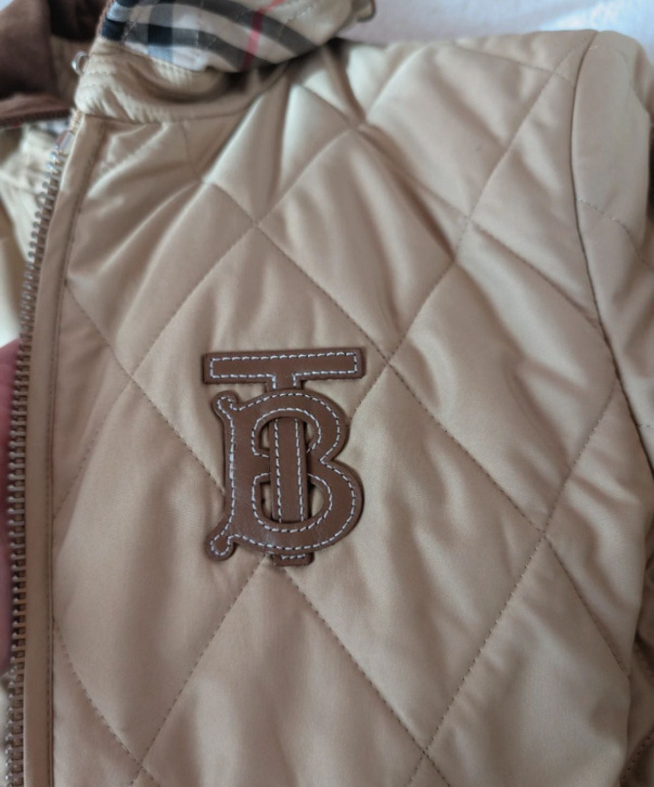 Burberry Beige Quilted Trench Coat