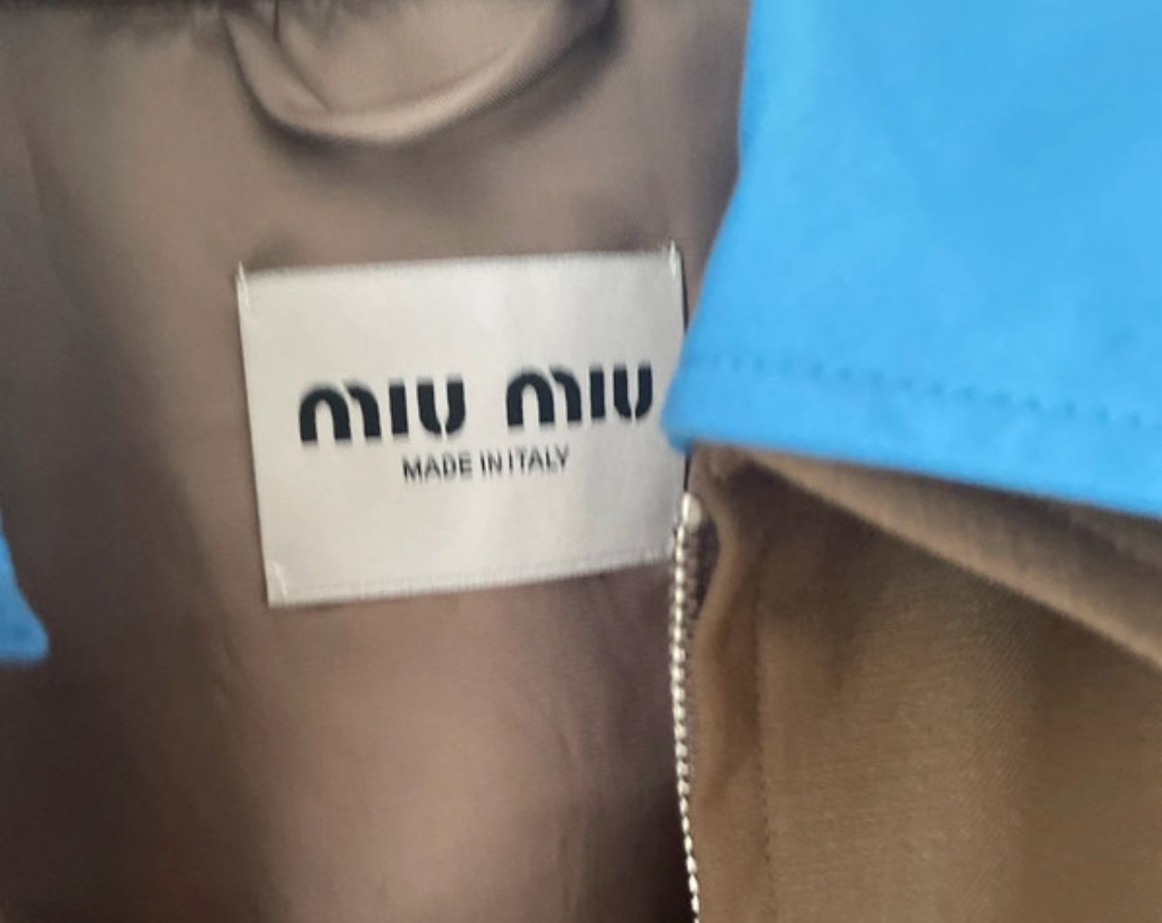 Miu Miu - Gabardine Blouson with Poplin Collar