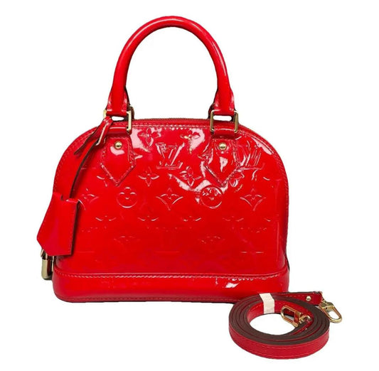 Louis Vuitton Alma BB Bag in Red Patent Leather - Small