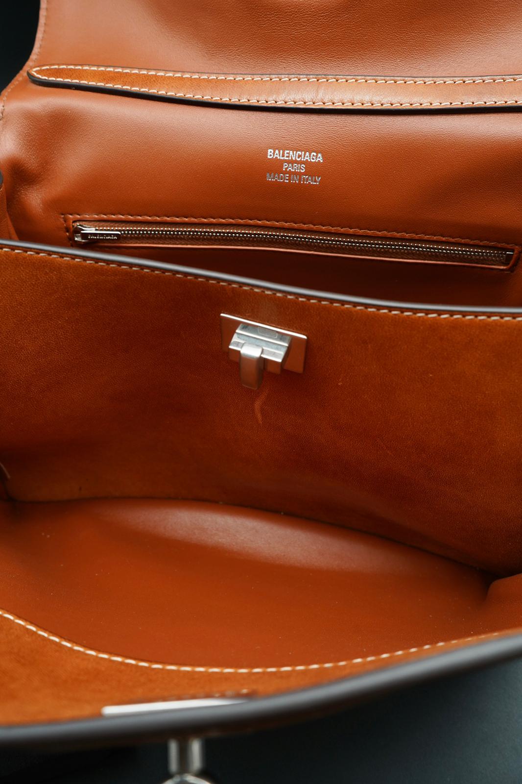 Balenciaga Rodeo Small - Borsa in Pelle Marrone Chiaro