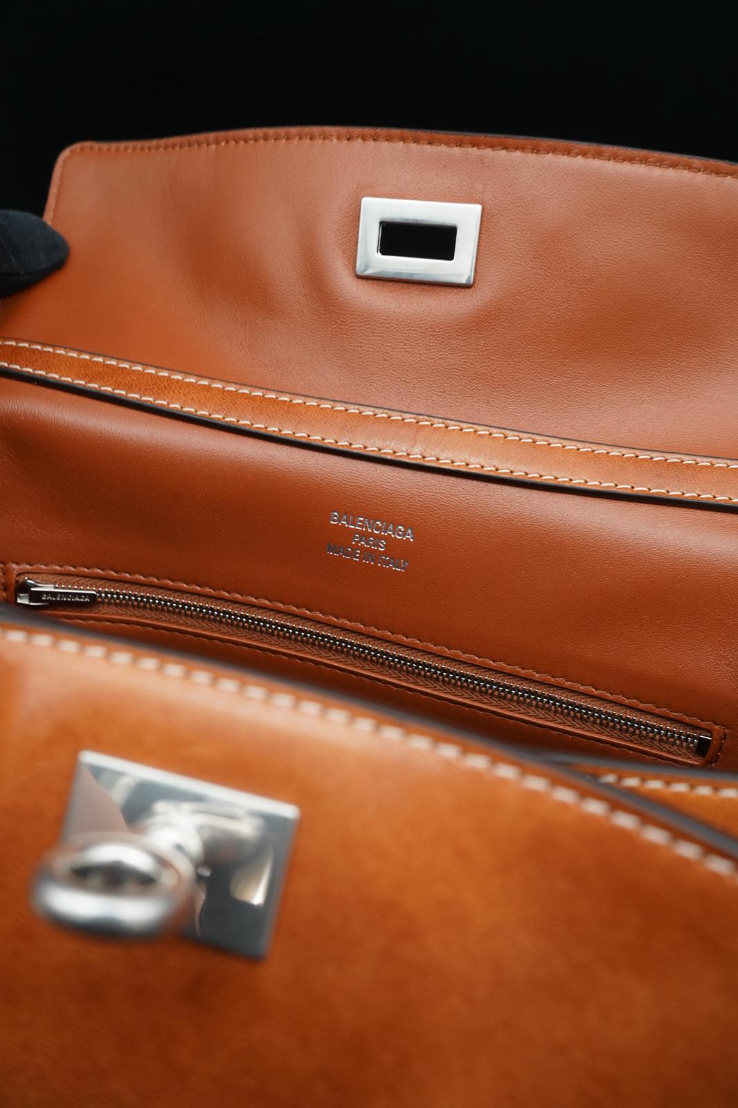 Balenciaga Rodeo Small - Borsa in Pelle Marrone Chiaro