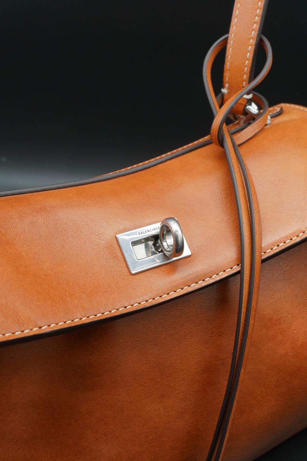 Balenciaga Rodeo Small - Borsa in Pelle Marrone Chiaro