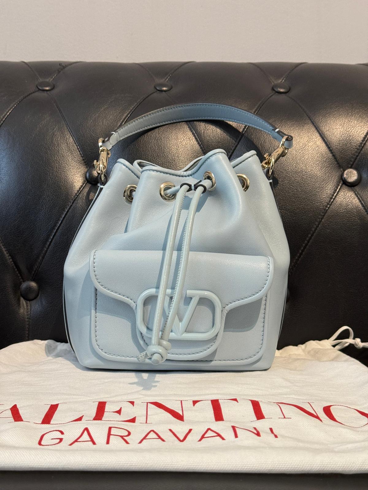 Valentino Light Blue Bucket Bag