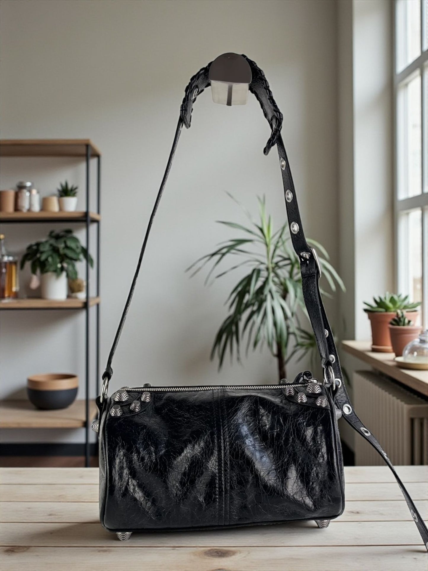 Balenciaga Le Cagole Cylinder Bag Black