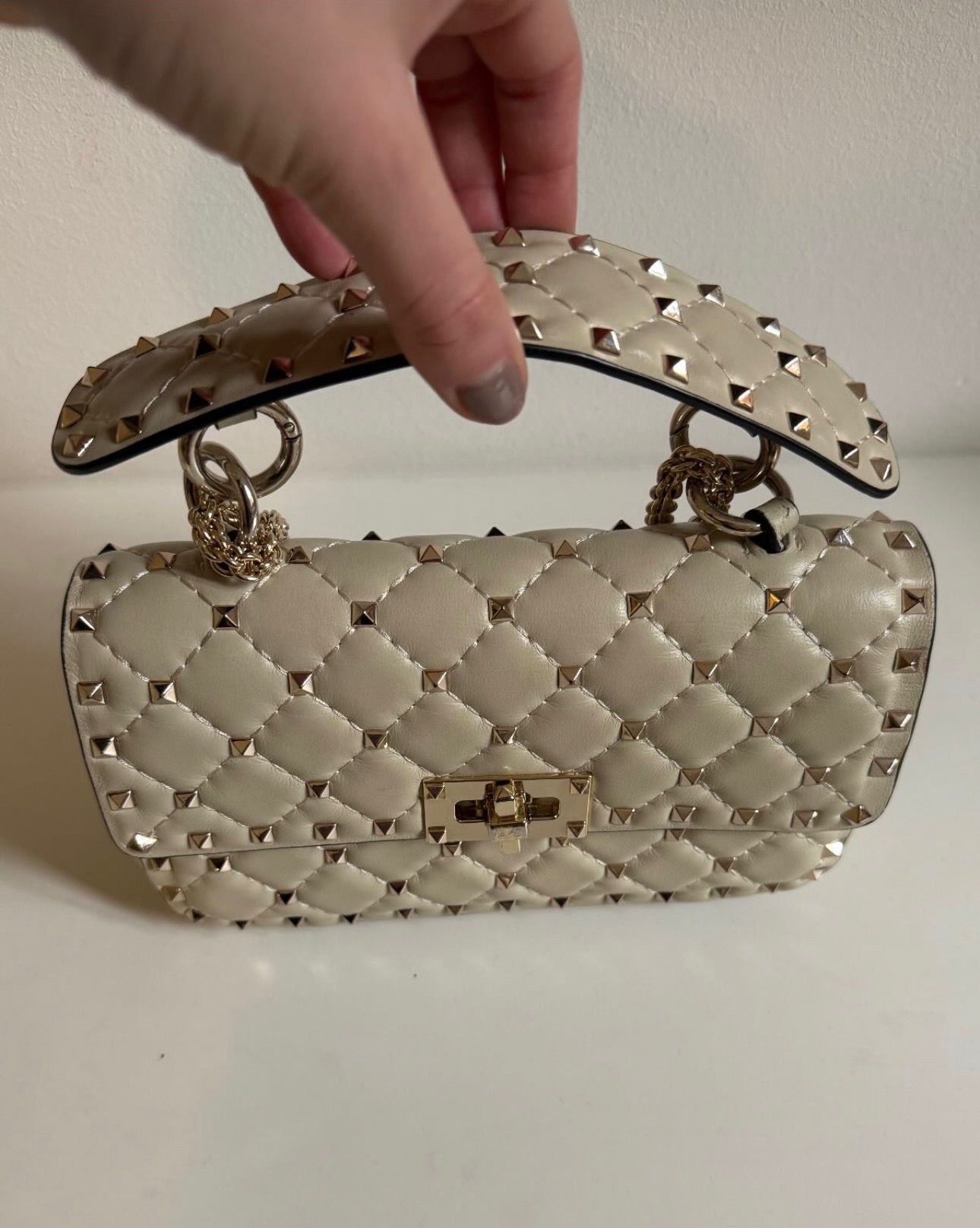 Valentino Garavani Spike in Pelle Trapuntata