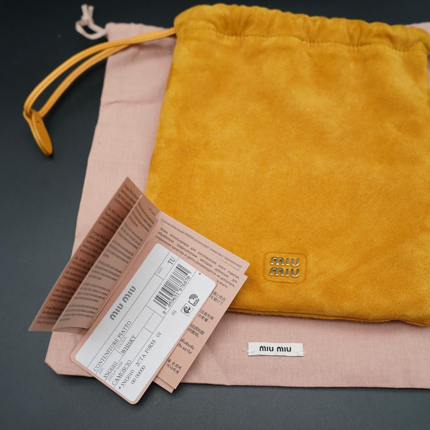 Miu Miu pouch in camoscio