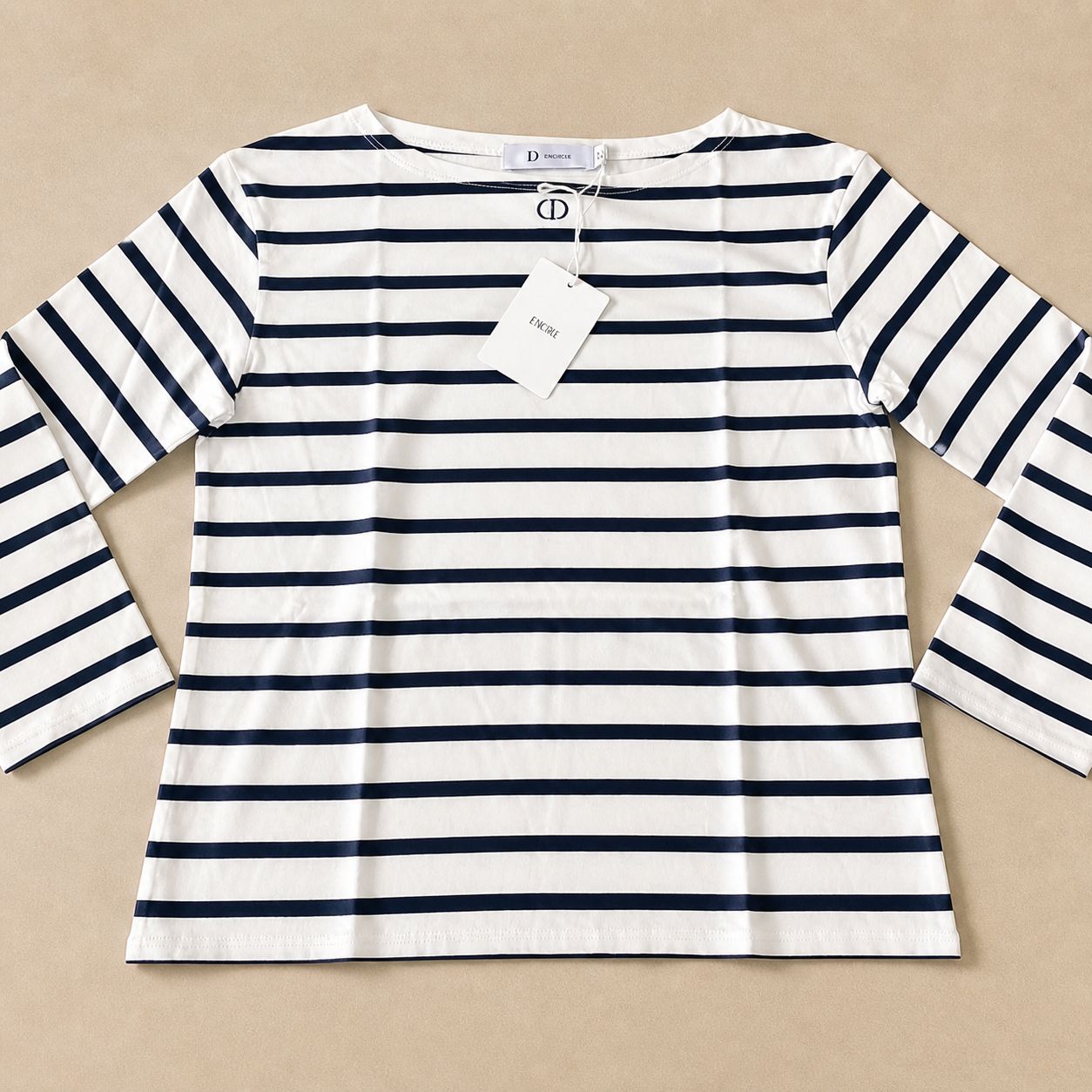 Dior Polo a righe bianca e blu