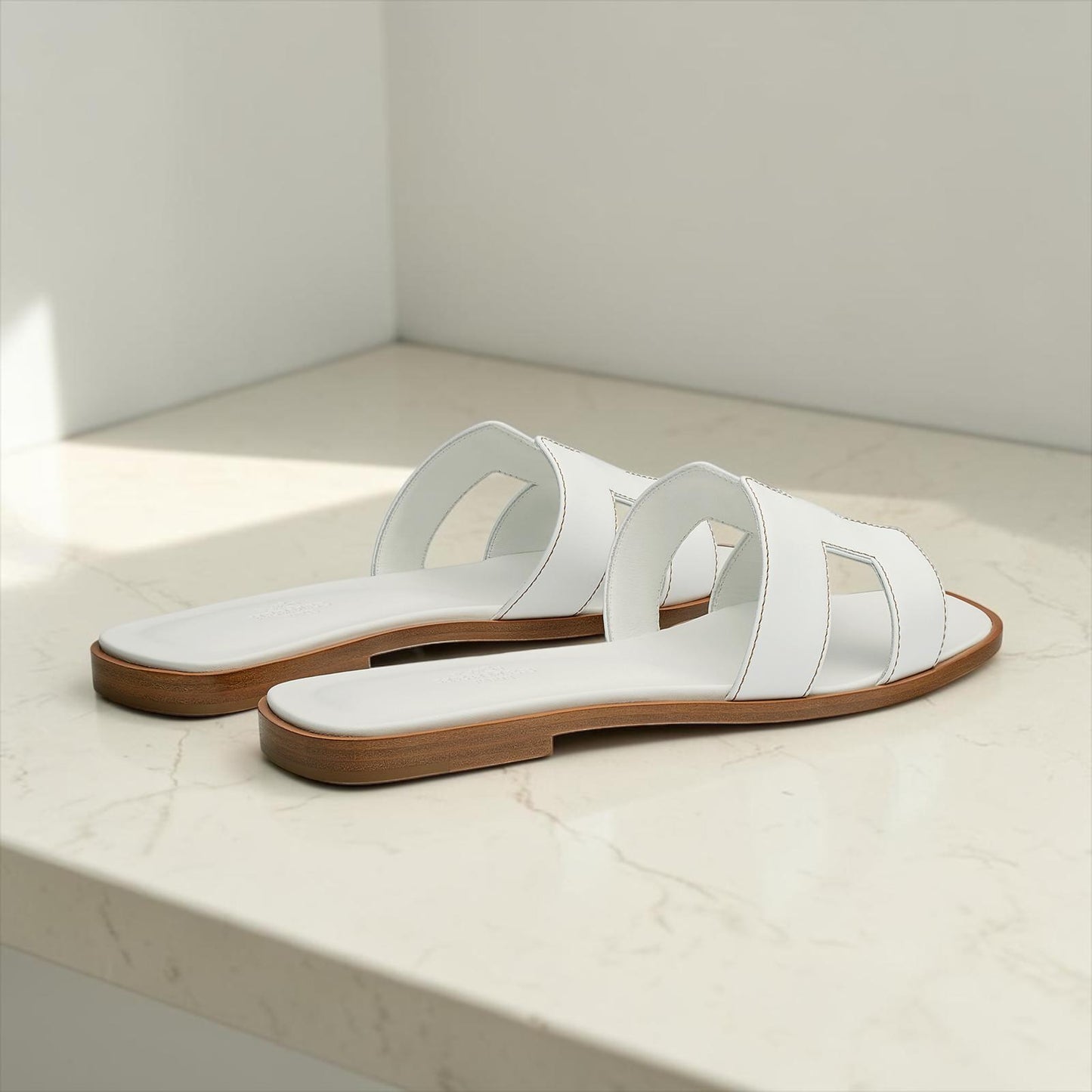Hermès sandali Oran bianco
