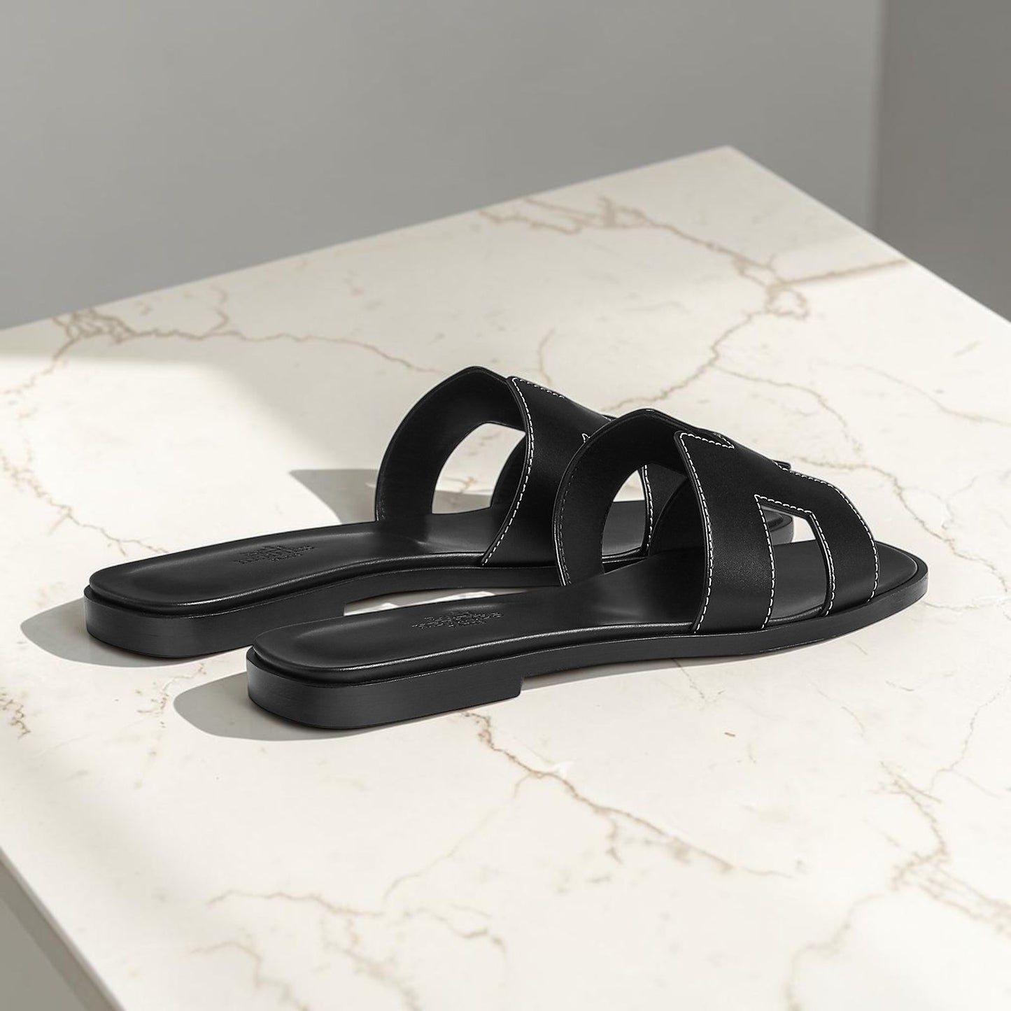 Hermès sandali Oran nero