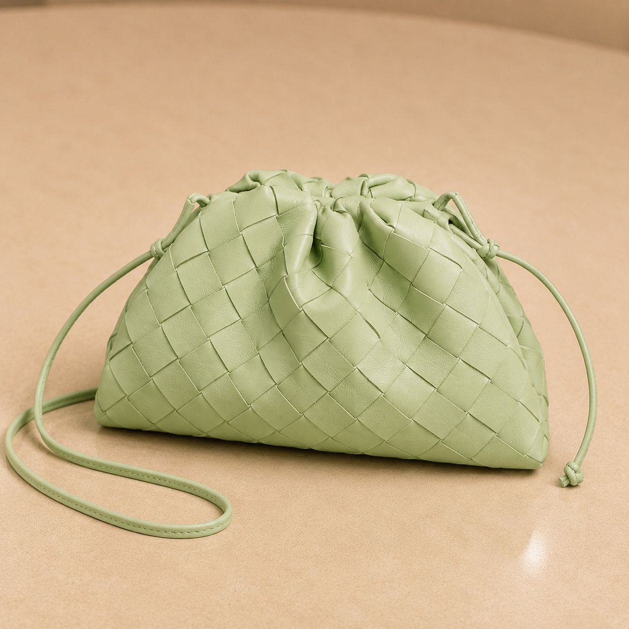Bottega Veneta Mini Pouch Intrecciata verde lime
