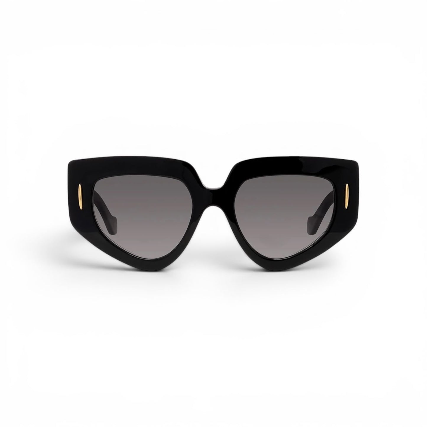 Loewe Occhiali da Sole Cat-Eye Neri con Anagram Oro