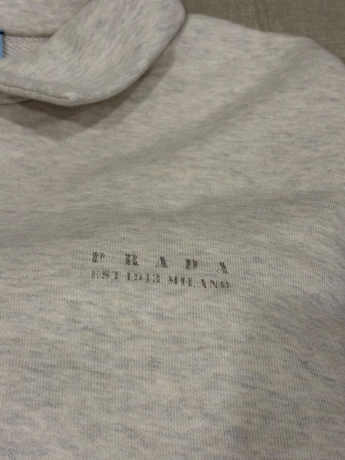 Prada felpa in cotone beige chiaro