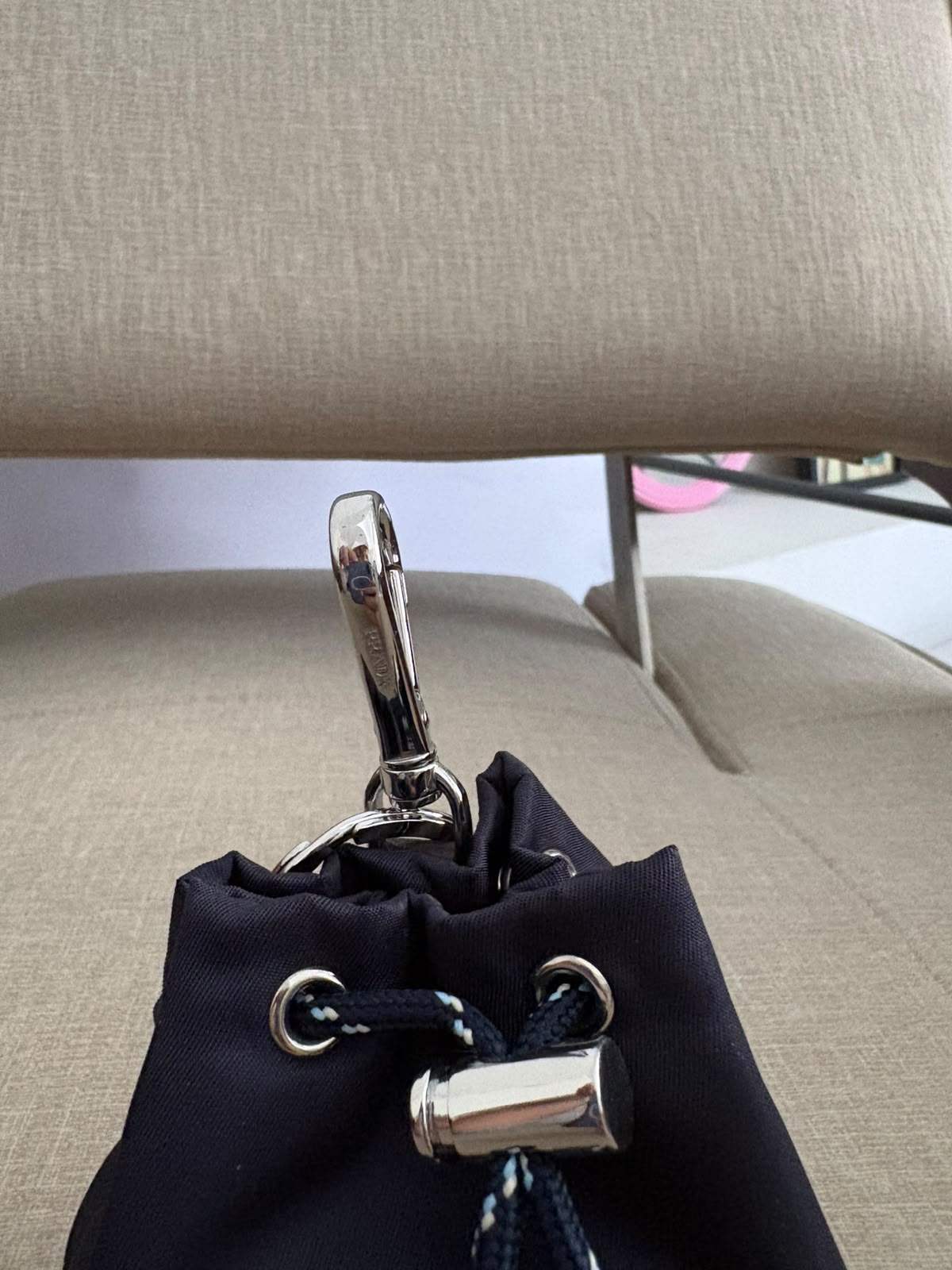 Prada mini pouch blue