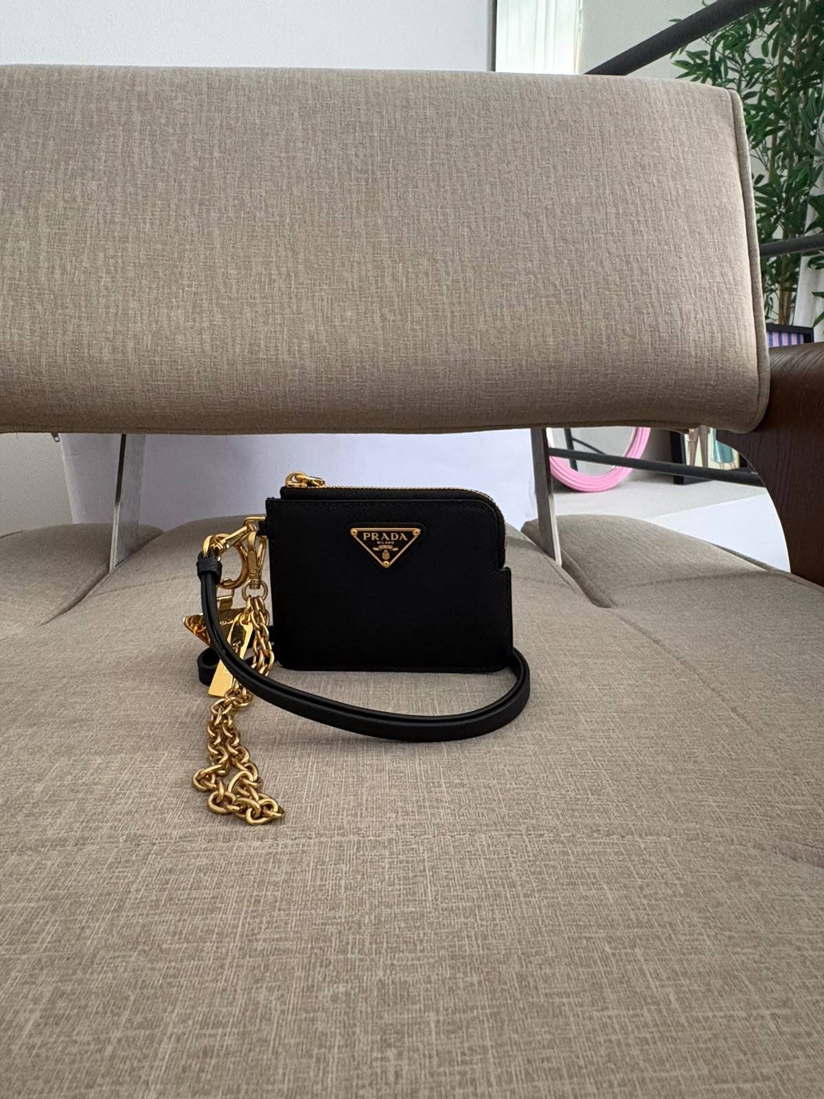 Prada portacarte in pelle Saffiano - nero