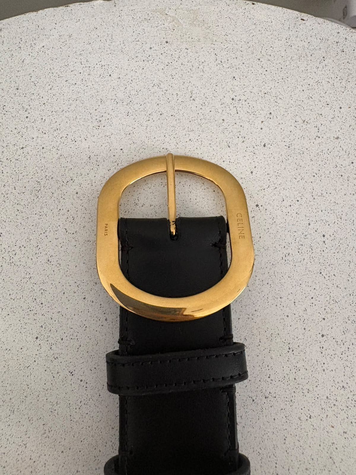 Celine Cintura in pelle nera