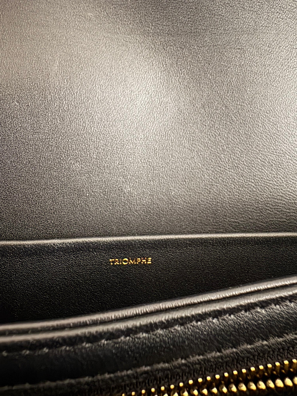 Celine Triomphe Classique Black in shiny calfskin