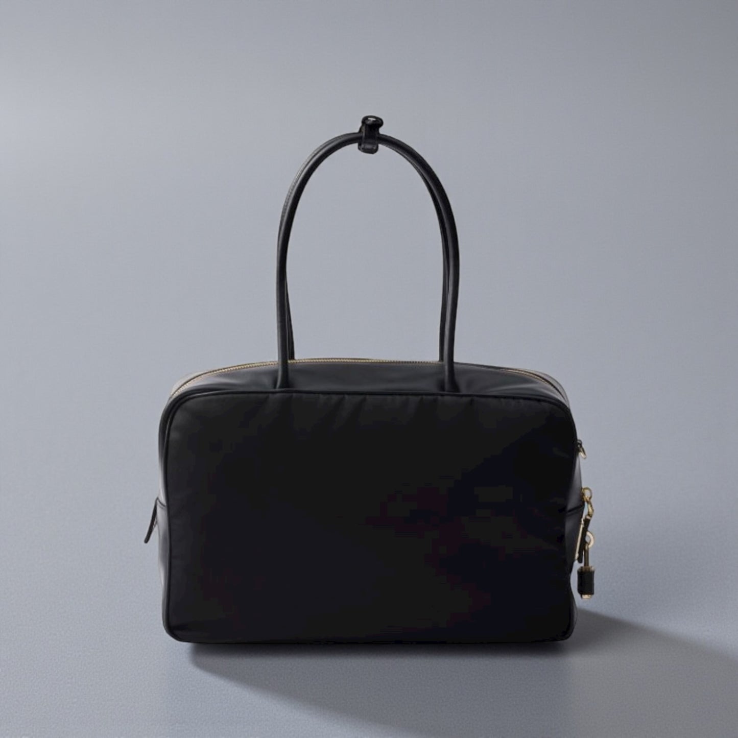 Prada Bauletto Nero in Pelle e Nylon Large