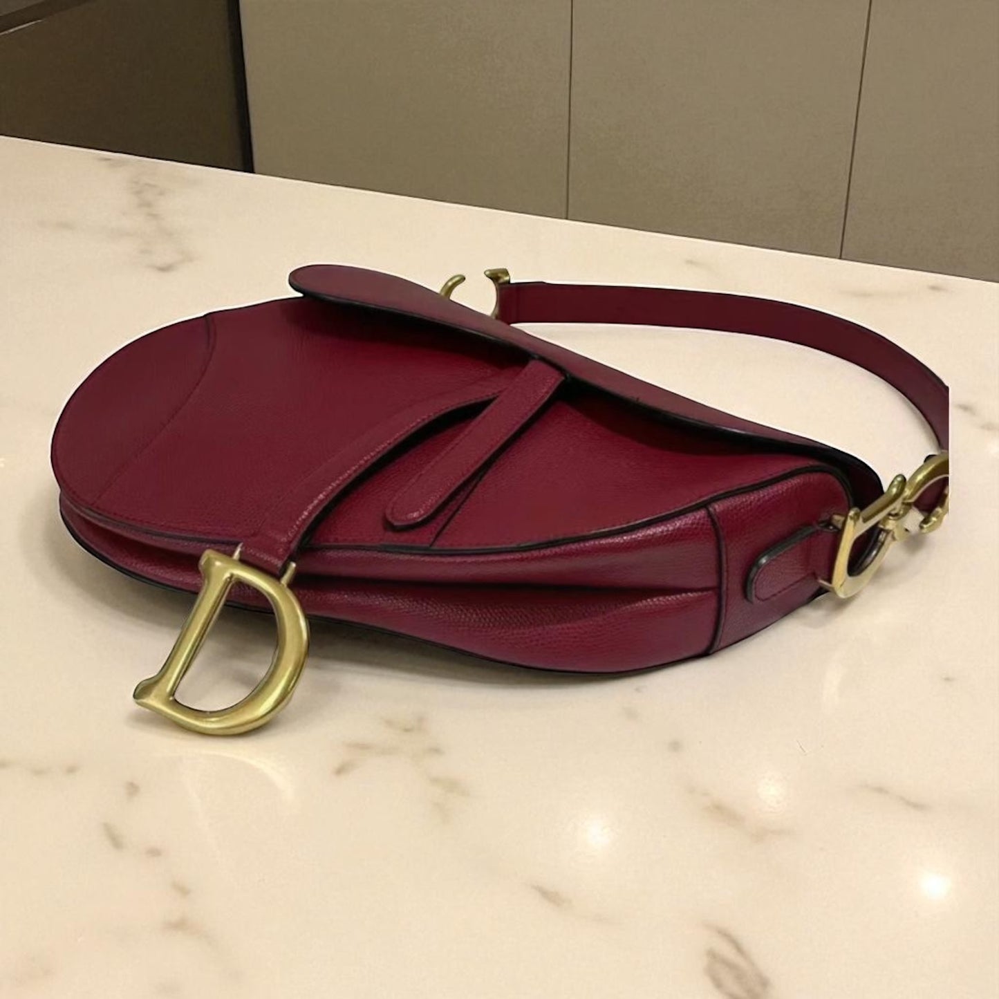 Dior Sella Burgundy