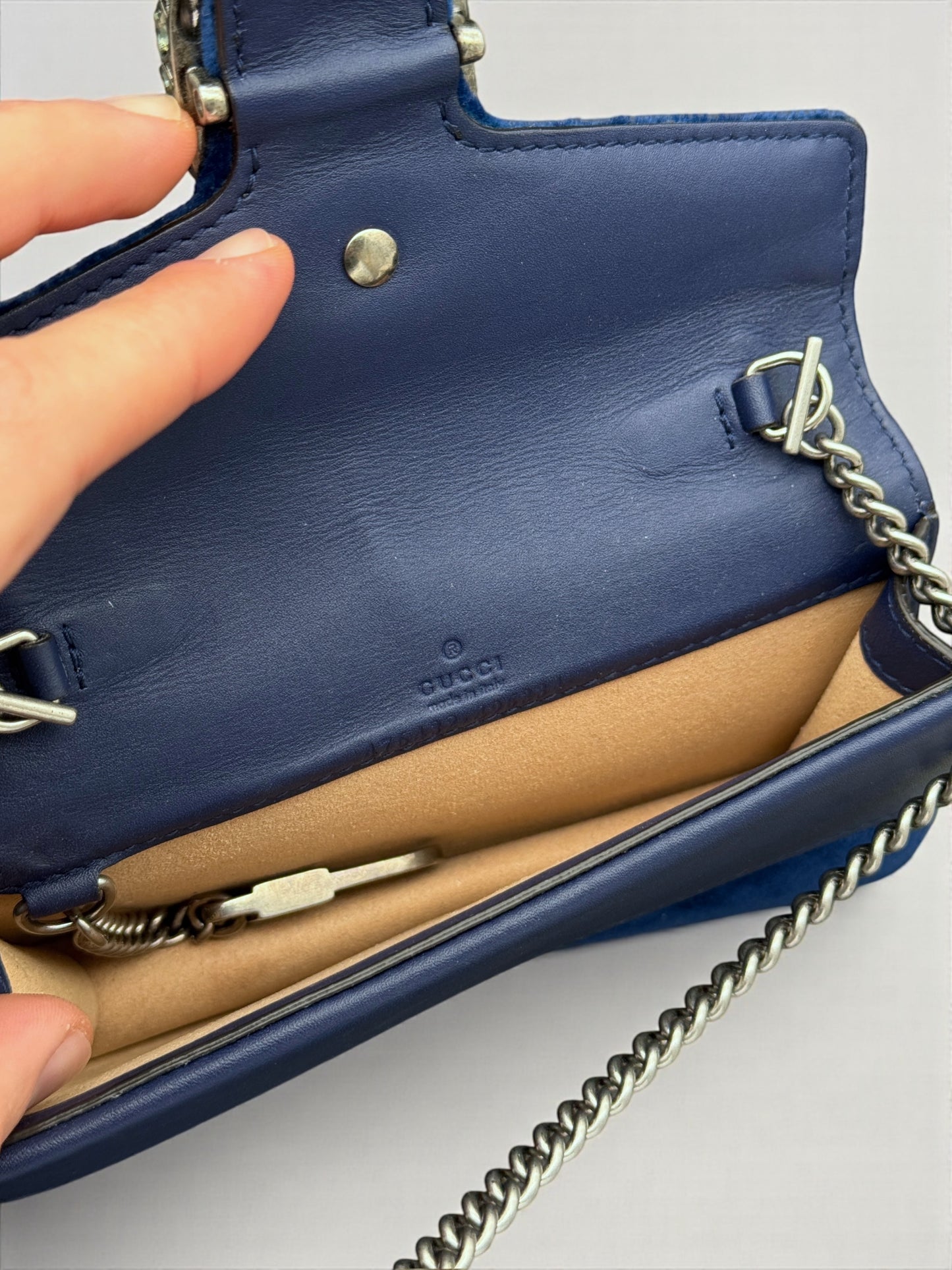 Borsa Gucci Dionysus in Velluto Blu