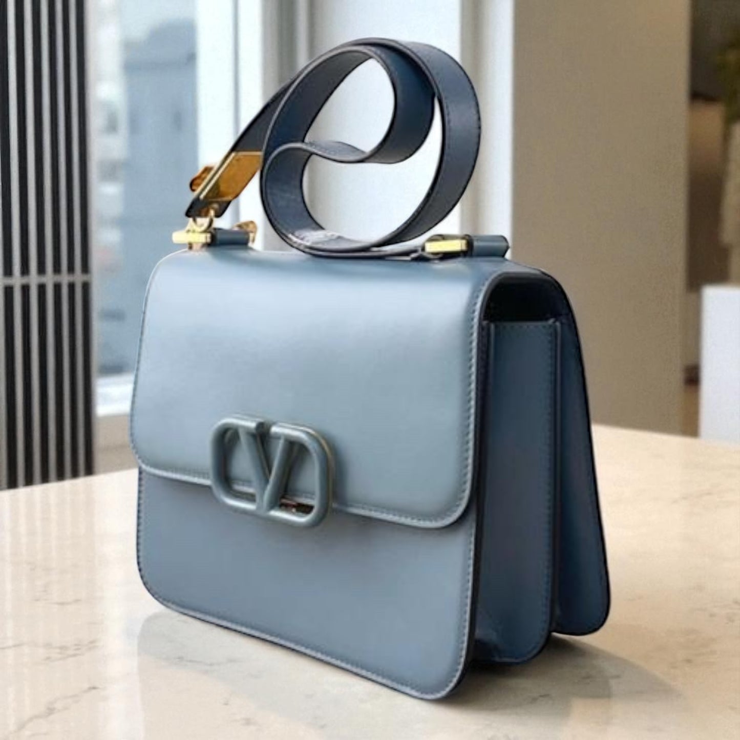 Valentino Garavani Borsa in pelle blu