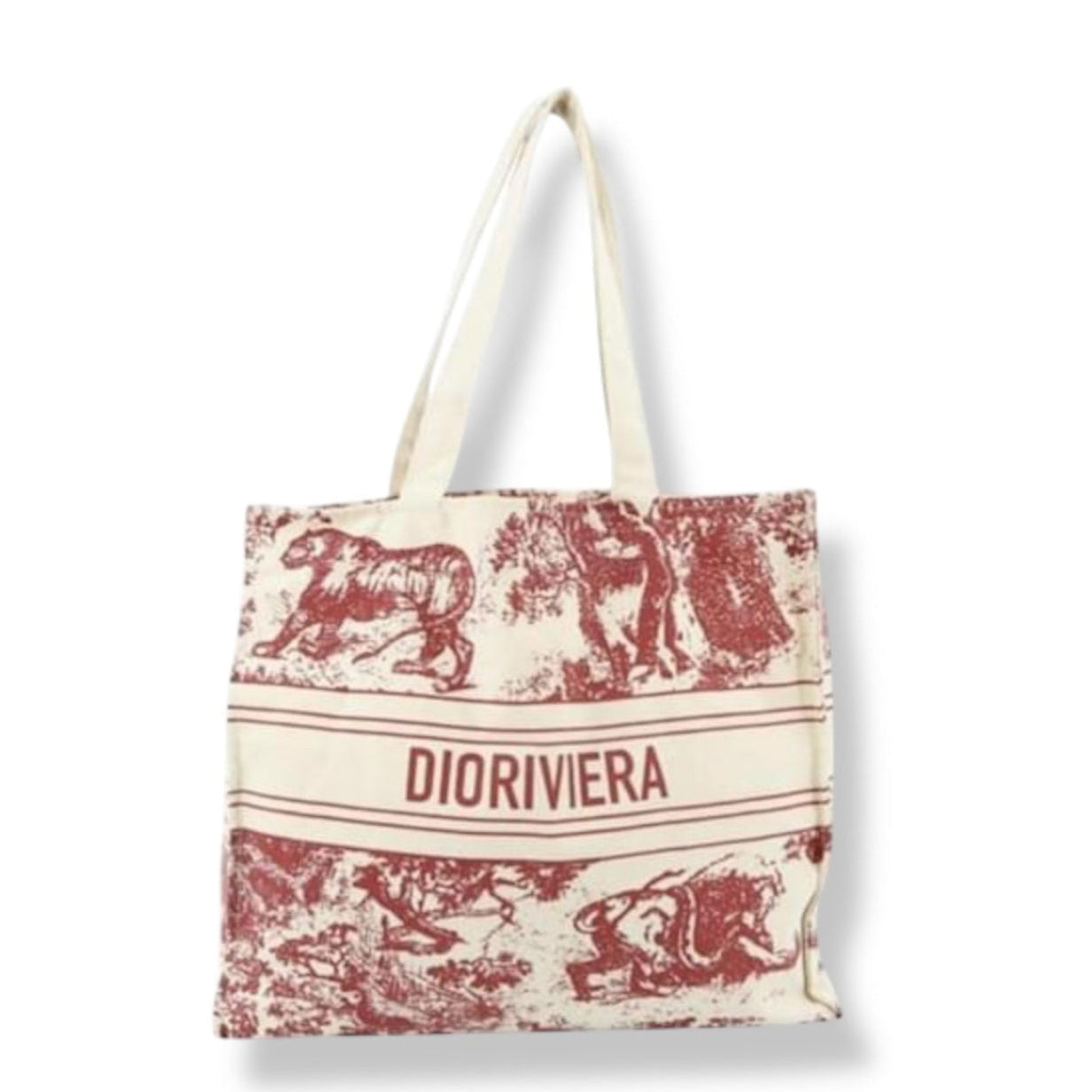 Dioriviera borsa Tote bianca e rossa