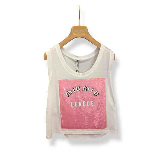 Miu Miu “League” tank top with sequins