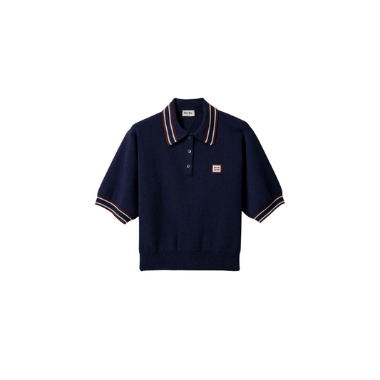 Miu Miu Polo in Wool and Cashmere – Blue