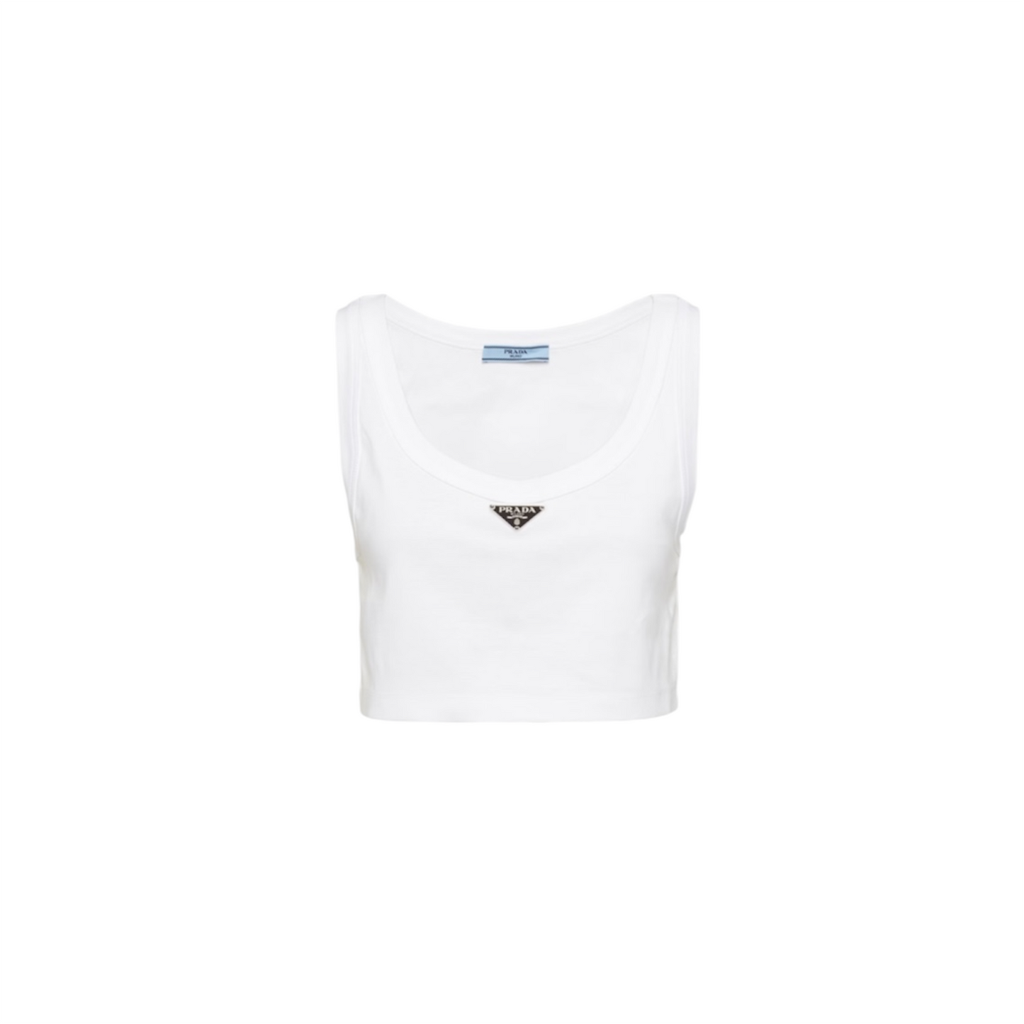 Prada White Crop Tank Top