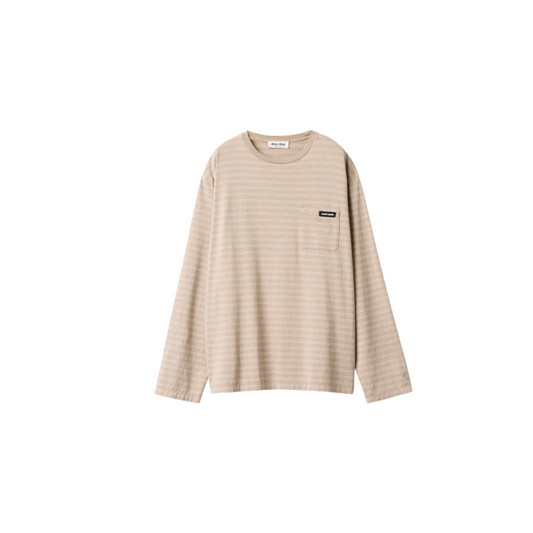 Miu Miu Long Sleeve T-shirt in Cotton Jersey