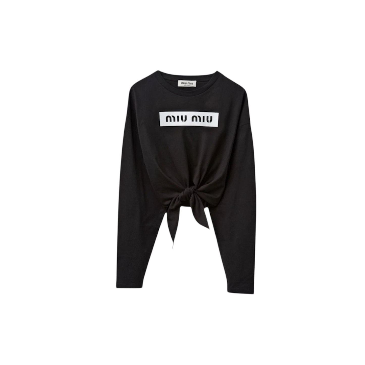 Miu Miu long sleeve Jersey T-shirt with knot