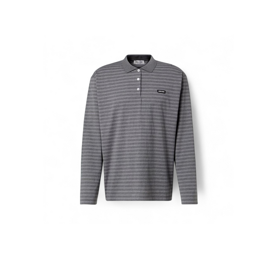 Miu Miu Polo in Jersey di Cotone Ardesia/Bianco