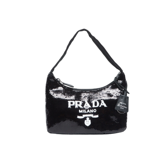 Prada Re-Edition 2000 con Paillettes - Nera
