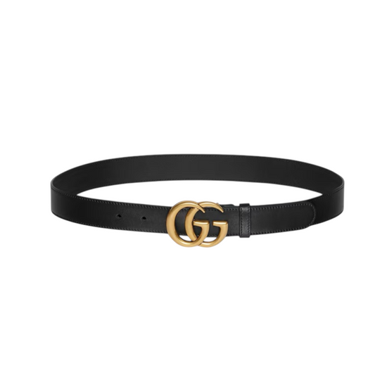 Gucci GG Marmont Cintura con Fibbia Lucida 3 cm