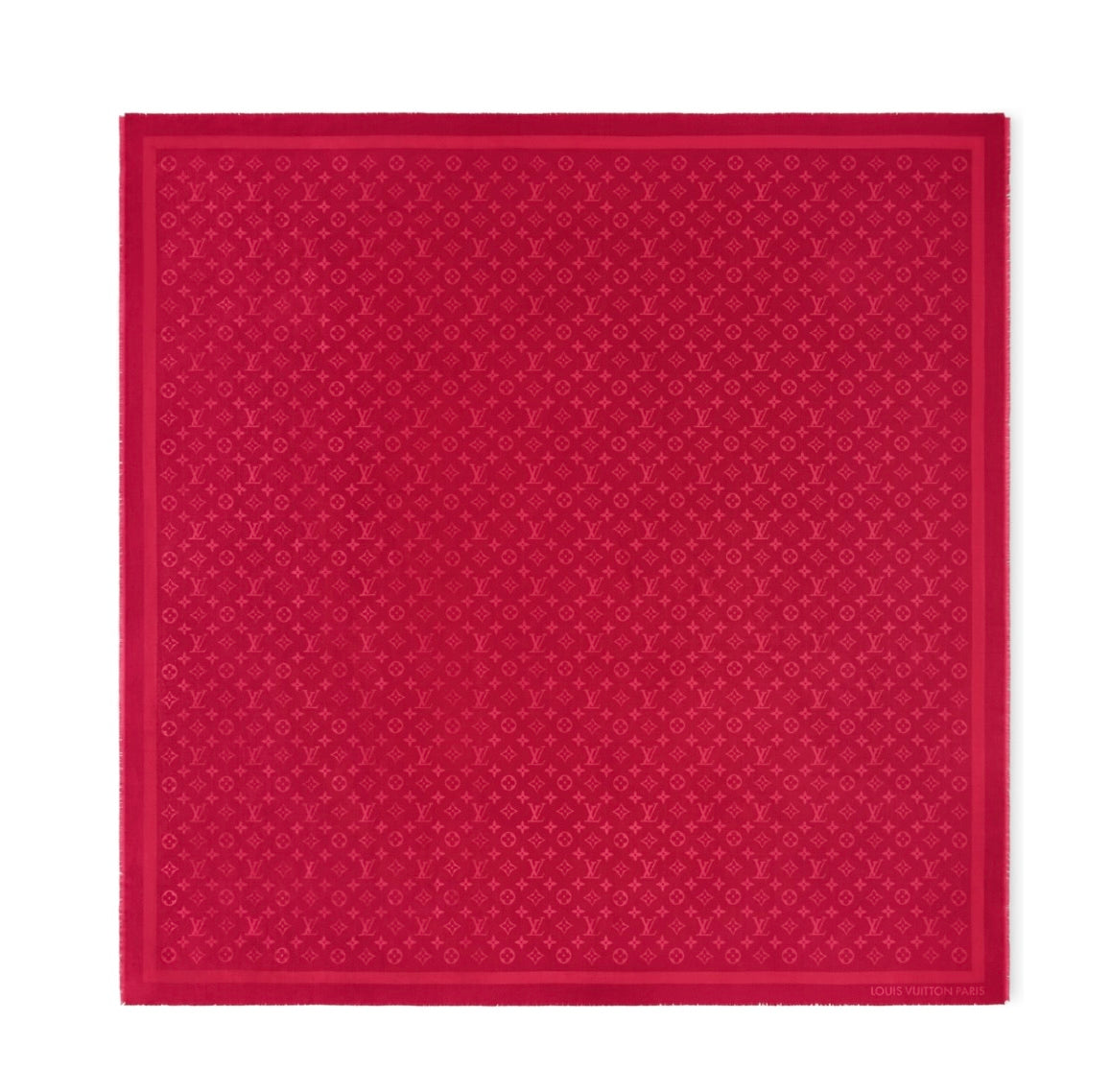 Louis Vuitton Scialle Monogram Classic Rosso