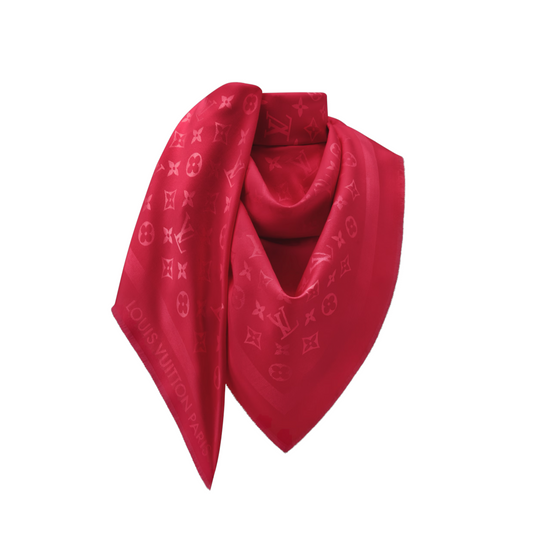 Louis Vuitton Scialle Monogram Classic Rosso