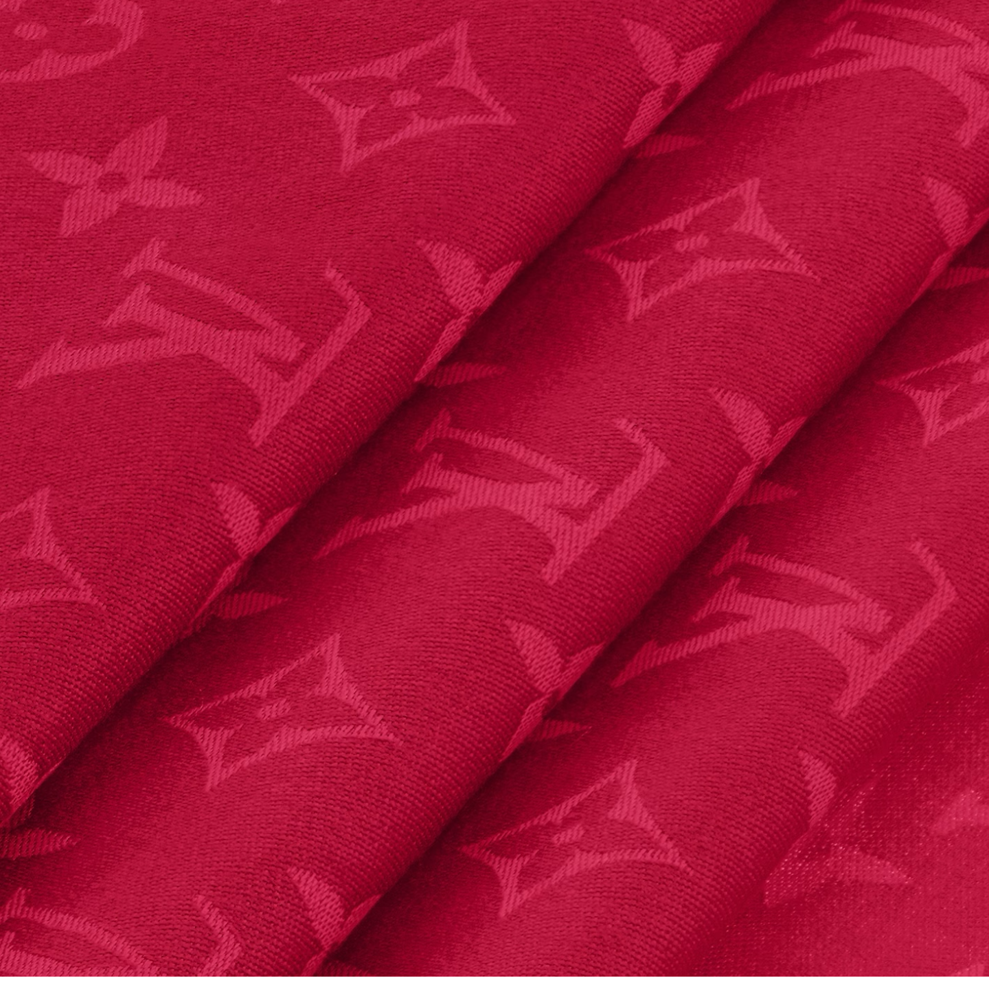 Louis Vuitton Scialle Monogram Classic Rosso