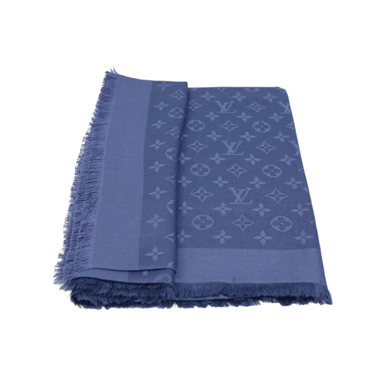 Louis Vuitton Scialle Monogram Classic Blu